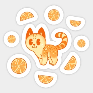 Orange Ocelot Sticker